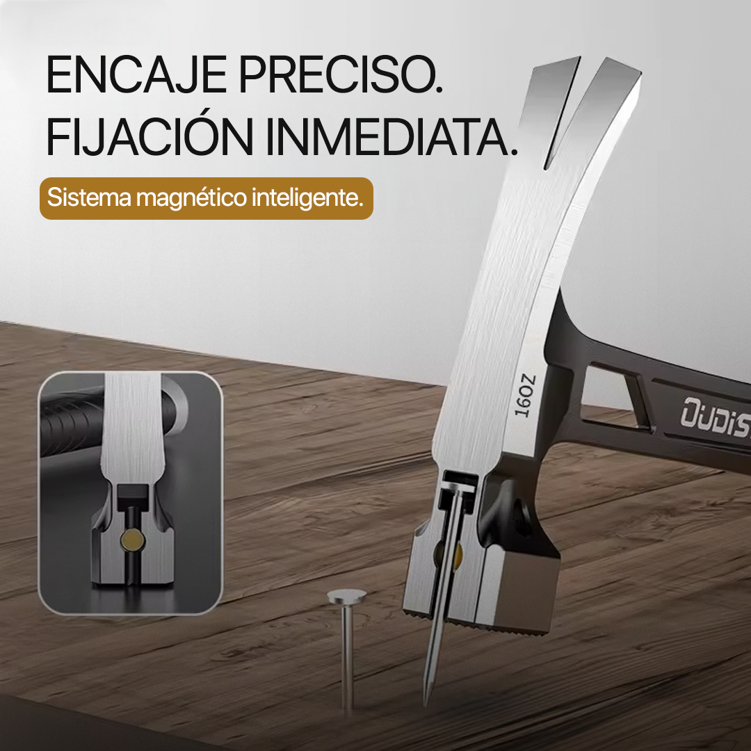 [LLEVÁ 2 PAGÁ 1] Martillo Magnético Brutex 3 en 1 - Carbono y Mango 100% Antideslizante + REGALO: Alicate